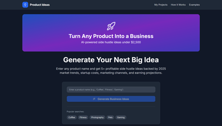 High Potential Product / Service Ideas